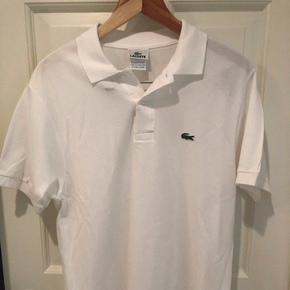White Lacoste Polo